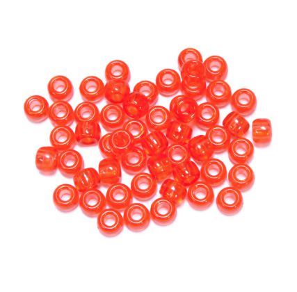 9x6mm Transparent Tangerine Pony Beads 500pc