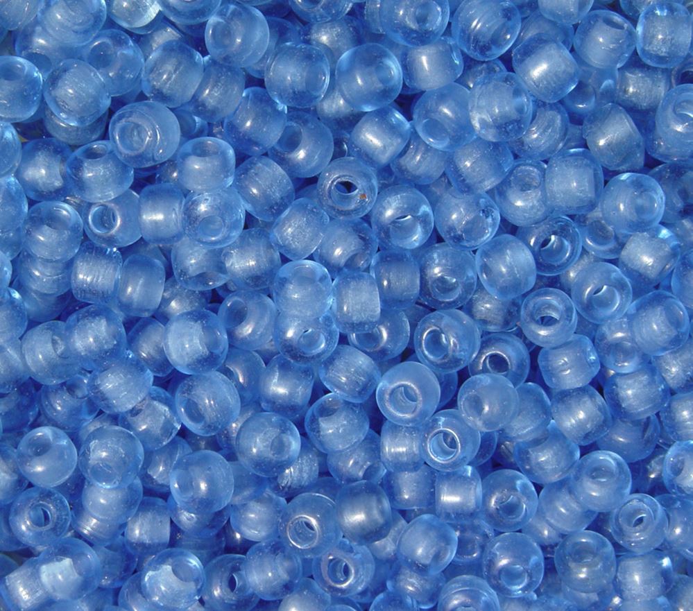 9mm Aqua Blue India Glass Crow Beads 100pc