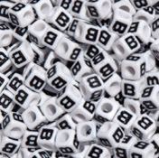 7mm Alphabet Cube Brite Beads - Letter 