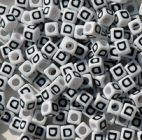 7mm Alphabet Cube Brite Beads - Letter 