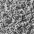 7mm Alphabet Cube Brite Beads - Letter 