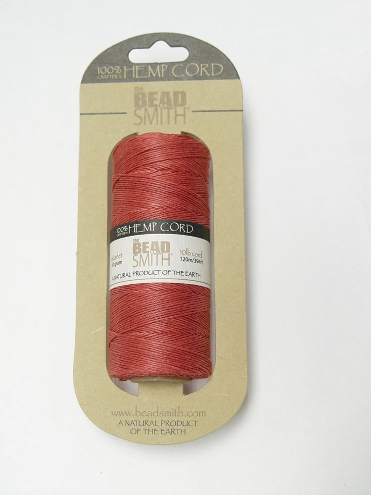 Scarlet Red Hemp Cord 10lb. 394ft