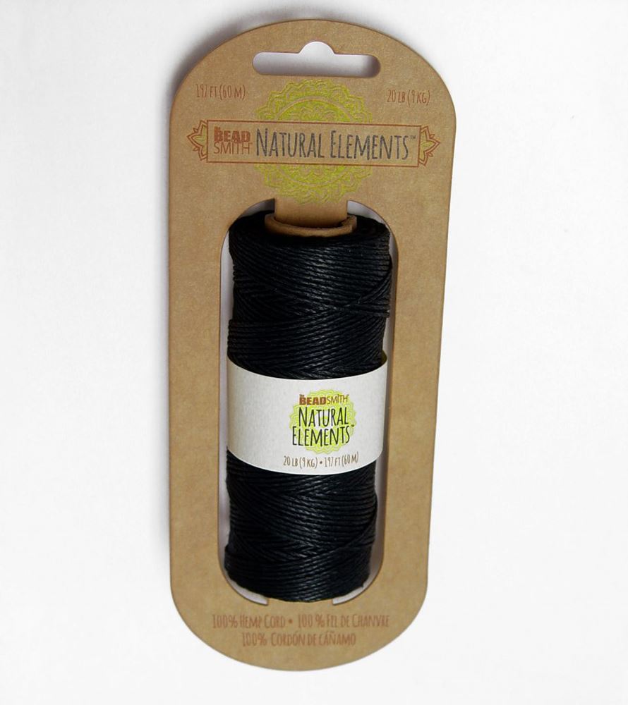 Black Hemp Cord 20lb. 197ft