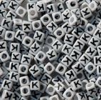 7mm Alphabet Cube Brite Beads - Letter 