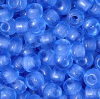 9mm Light Sapphire India Glass Crow Beads 100pc