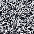 7mm Alphabet Cube Brite Beads - Letter 