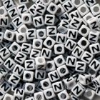 7mm Alphabet Cube Brite Beads - Letter 