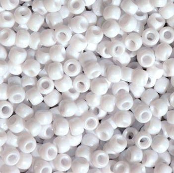 9x6mm White Pearl Pony Beads 500pc