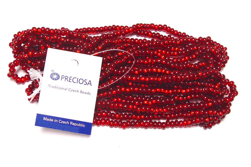 6/0 Silver Lined Ruby Czech Glass Seed Beads 70gr