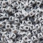 7mm Alphabet Cube Brite Beads - Letter 