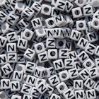 7mm Alphabet Cube Brite Beads - Letter 