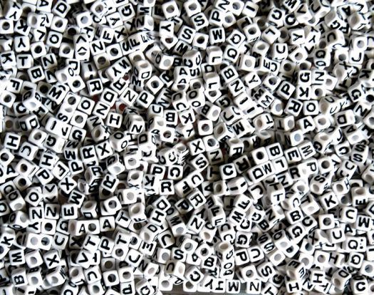 7mm Alphabet Cube Brite Beads 200pc