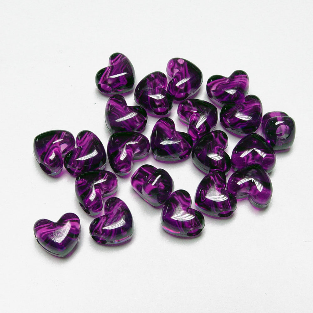 
                  
                    Transparent Dark Amethyst Heart shaped Pony Beads
                  
                