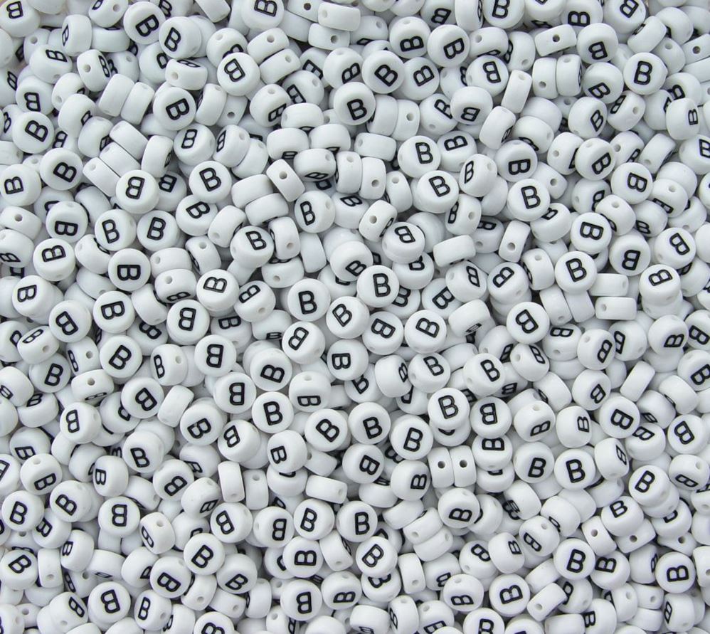 7mm Alphabet Disc Brite Beads - Letter 