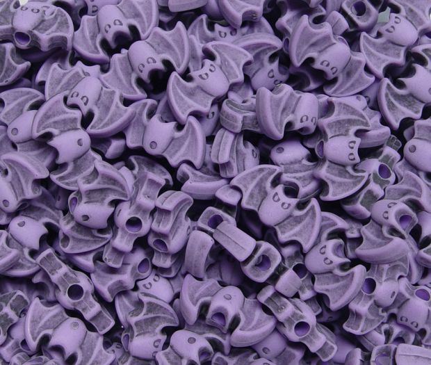 Bat Beads Antiqued Lilac (24pc)