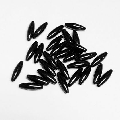 Black Spaghetti Craft Beads 200pc