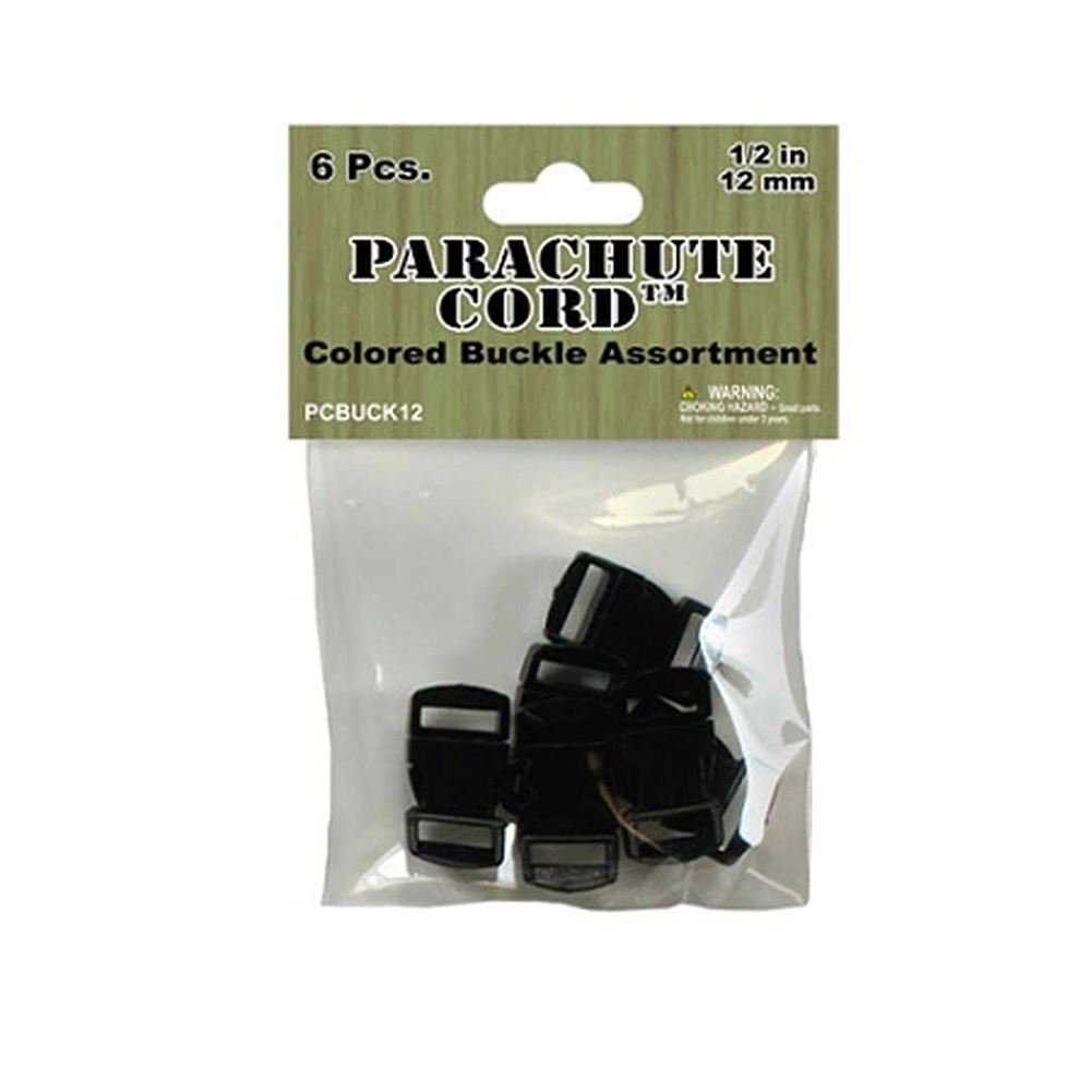 
                  
                    12mm (1/2 inch) Plastic Paracord Buckles Black 6pc
                  
                