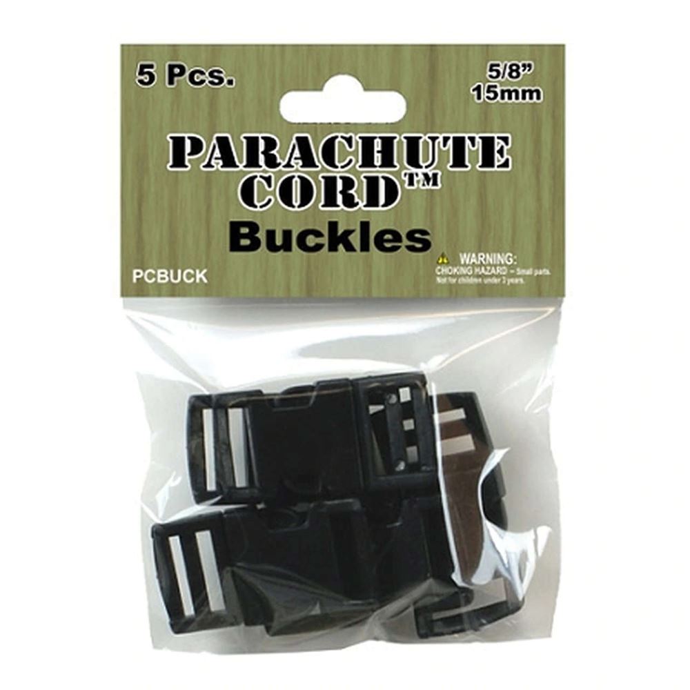 
                  
                    15mm (5/8 inch) Plastic Paracord Buckles Black 5pc
                  
                