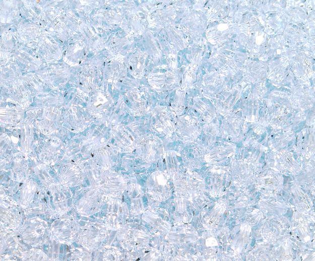 Transparent Blue Ice 4mm Faceted Round Beads