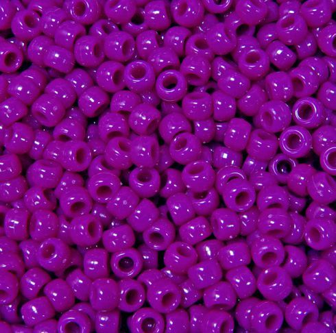 9x6mm Opaque Boysenberry Pony Beads 500pc