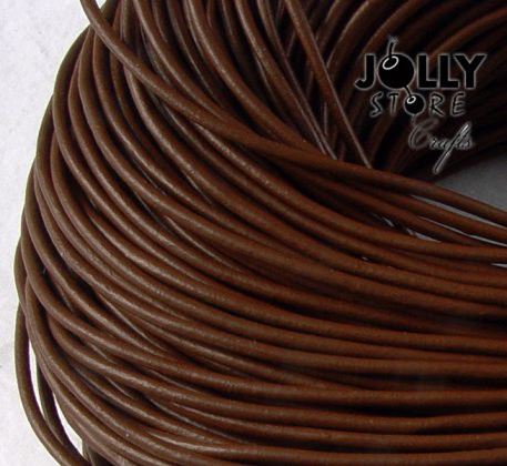 Brown Genuine Leather Cord 2mm x 5yd