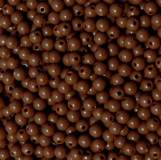 Brown 6mm Round Plastic Beads