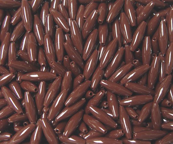 Brown Spaghetti Craft Beads 200pc