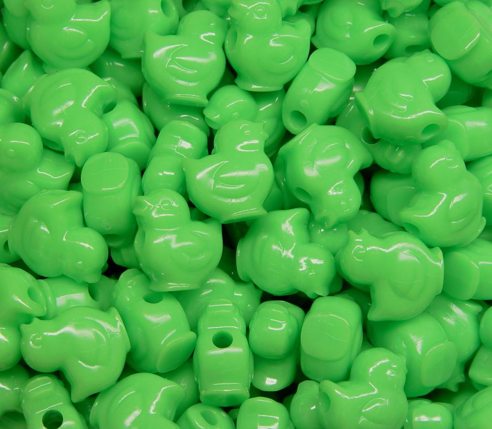 Easter Chick Beads Opaque Lime