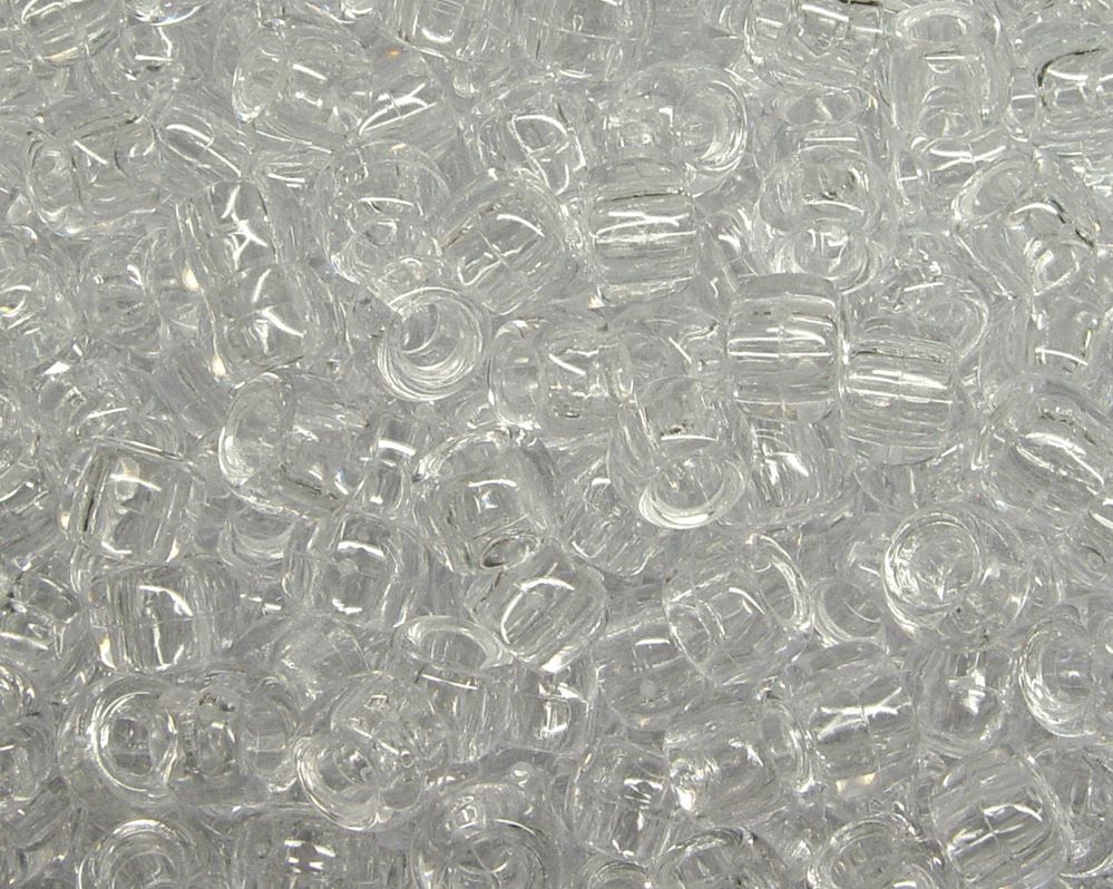 9x6mm Transparent Crystal Pony Beads 500pc