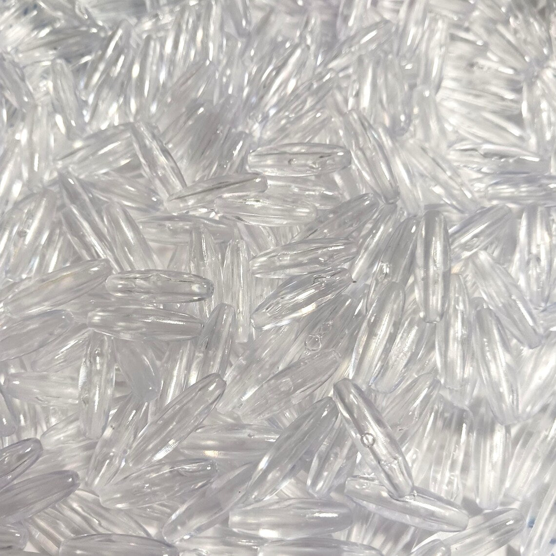 
                  
                    Clear crystal spaghetti beads 19mm plastic tube beads
                  
                