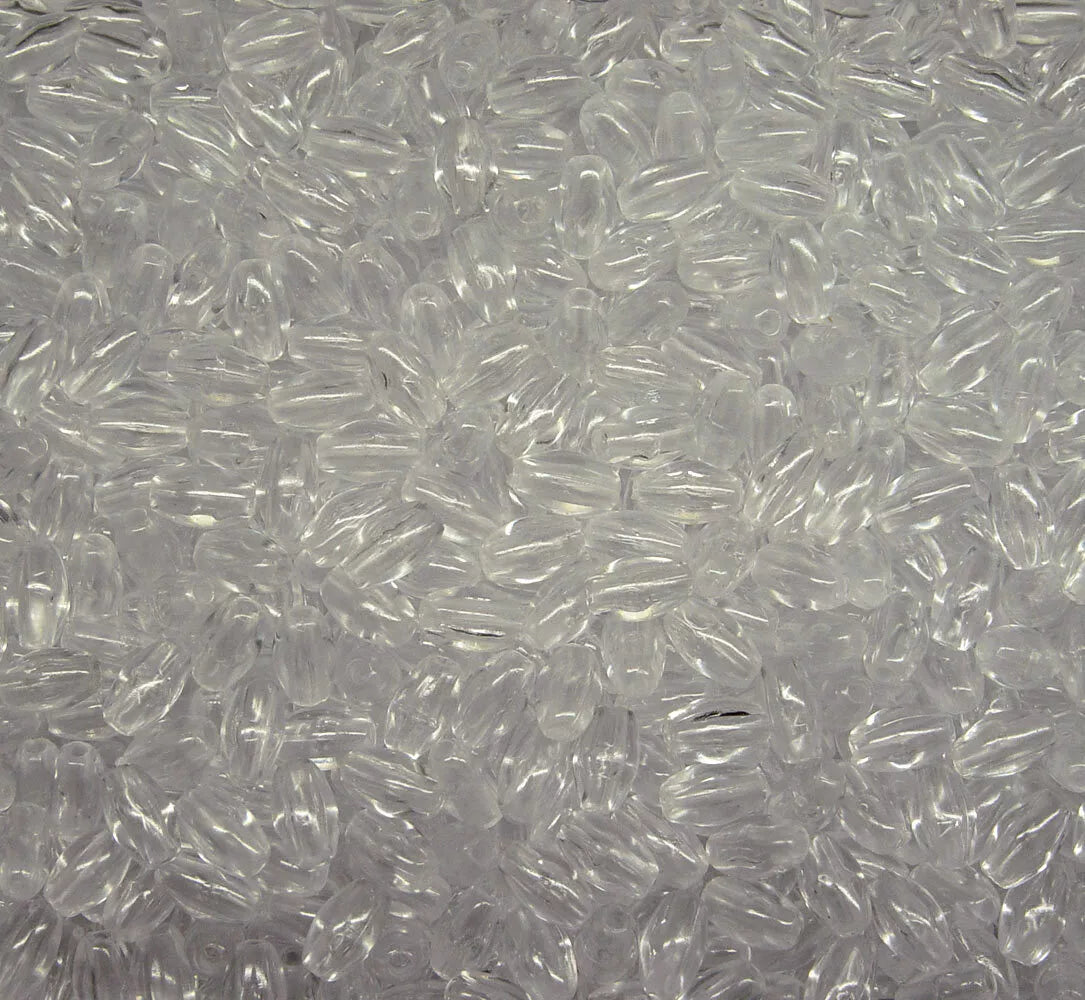 Clear oval rice wheat craft beads diy rosary beads 500pc