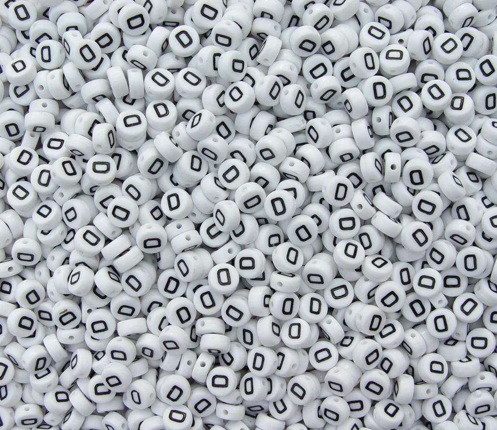 7mm Alphabet Disc Brite Beads - Letter 