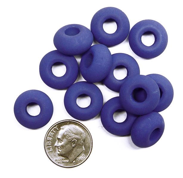 9x14mm Dark Neon Acai Czech Glass Candy Loops