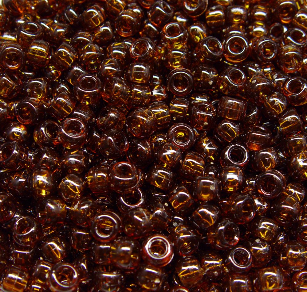 9x6mm Transparent Topaz Dark Pony Beads 500pc