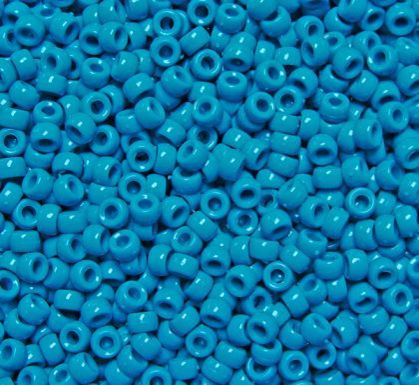 6.5x4mm Opaque Dark Turquoise Mini Pony Beads