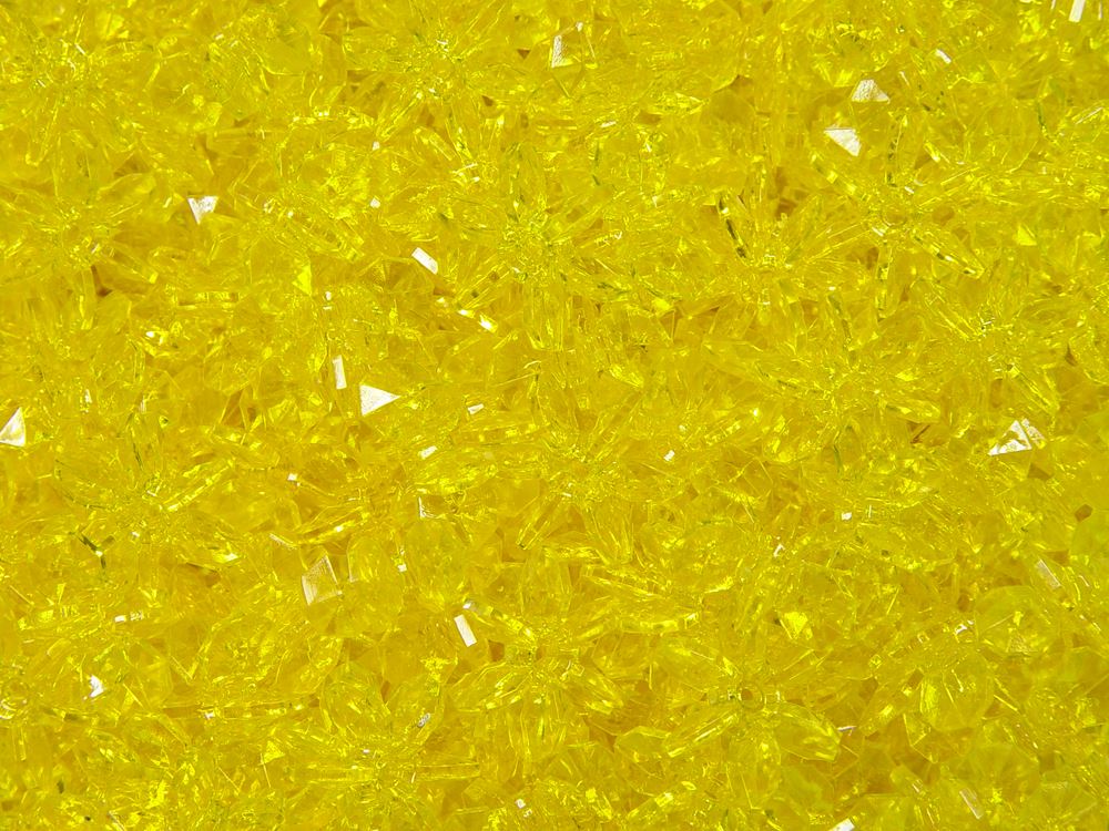 Dark Yellow Transparent 18mm Starflake Sunburst Craft Beads 135pc