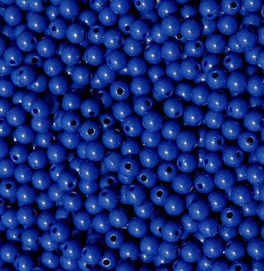 Blue Dark 6mm Round Plastic Beads