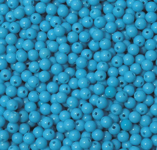 Turquoise Dark 6mm Round Plastic Beads