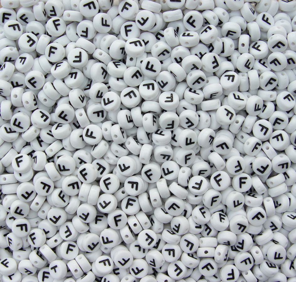 7mm Alphabet Disc Brite Beads - Letter 