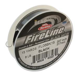 FireLine Beading Thread 8lb .007 Black 15yd Mini Spool