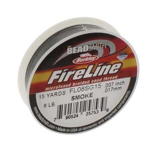 FireLine Beading Thread 8lb .007 Smoke Gray 15yd Mini Spool