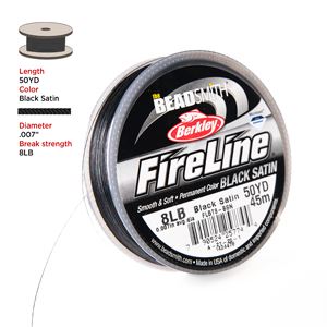 
                  
                    FireLine Beading Thread 8lb .007 Black 50yd Spool
                  
                