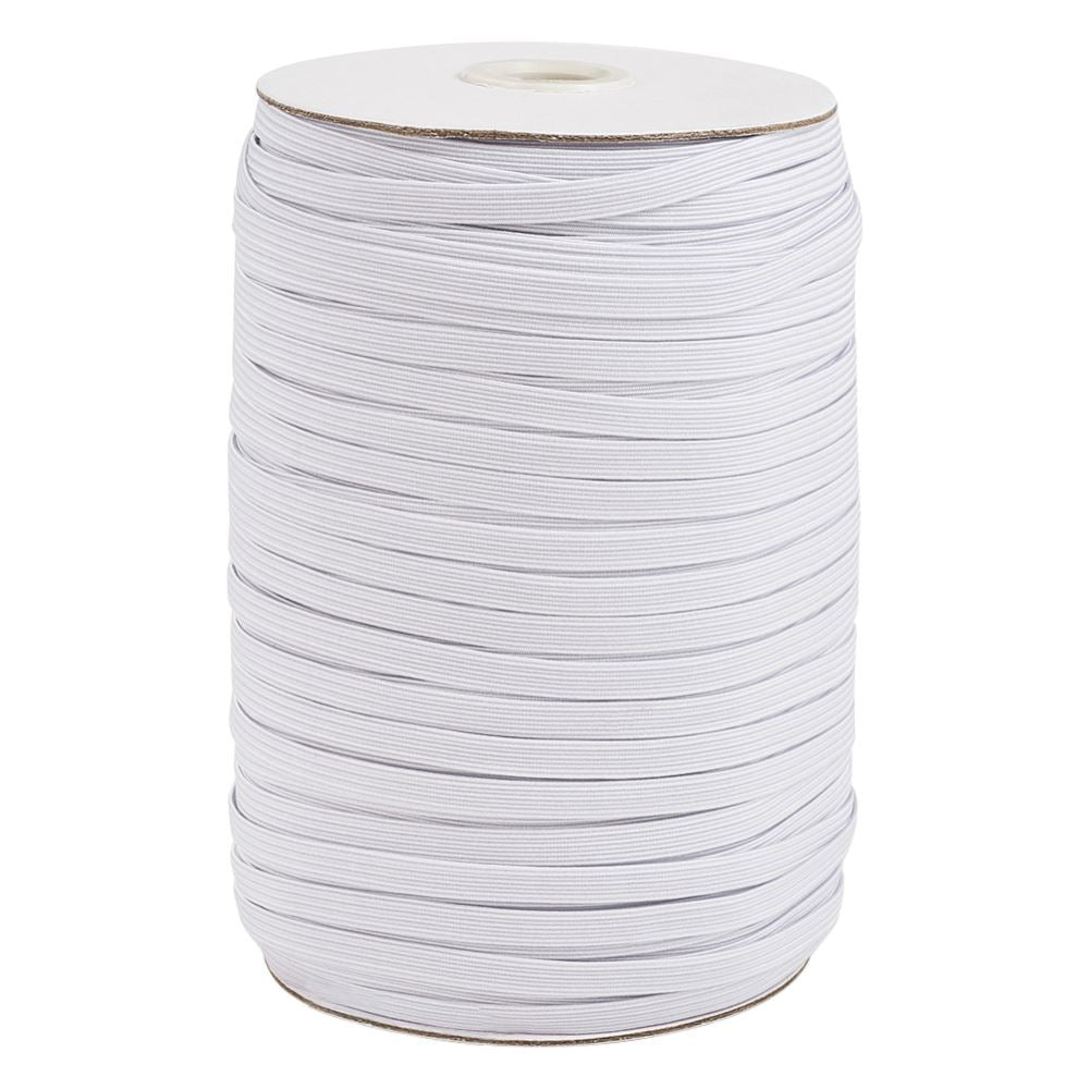 Flat White Elastic 6mm