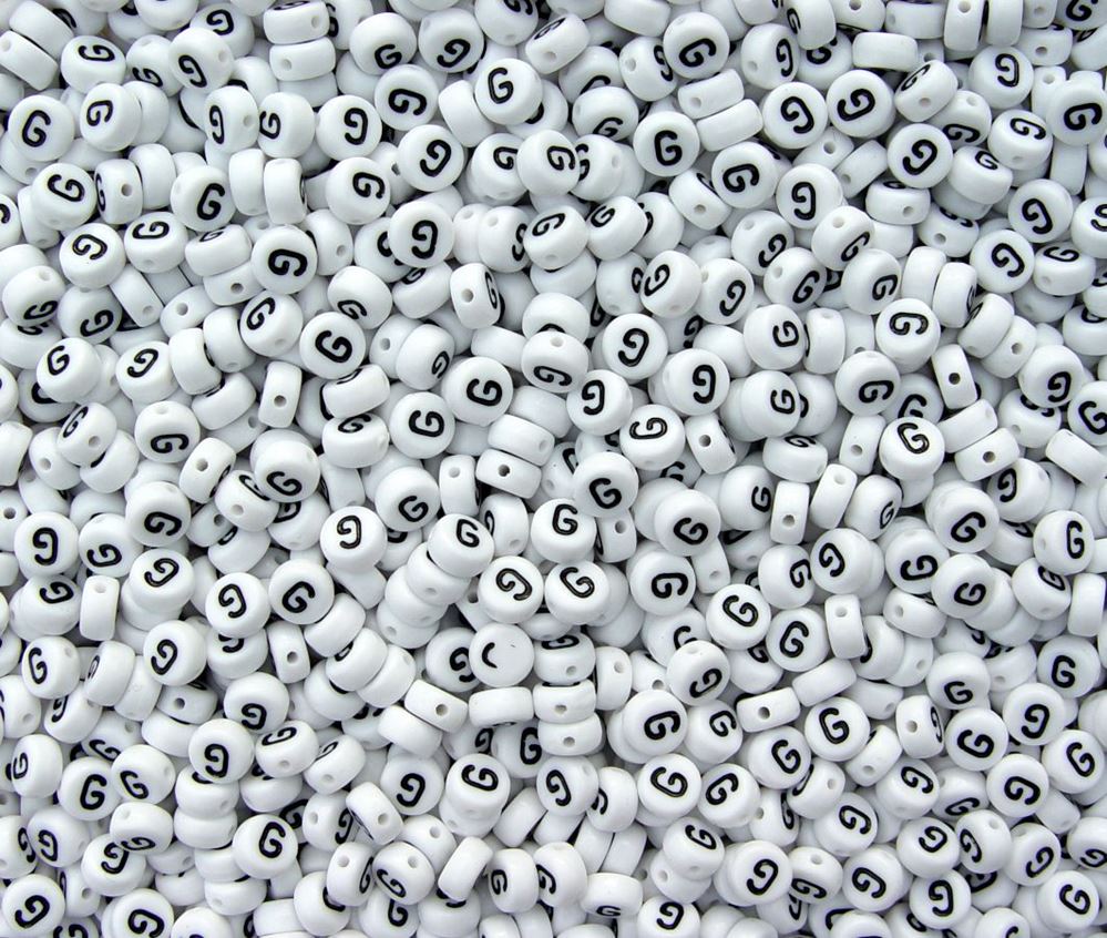 7mm Alphabet Disc Brite Beads - Letter 