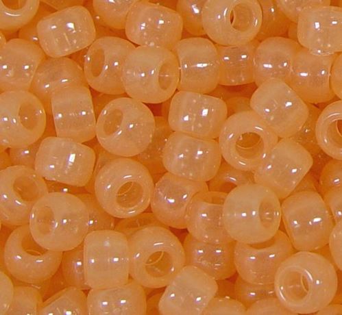 9x6mm Orange Glow Pony Beads 500pc