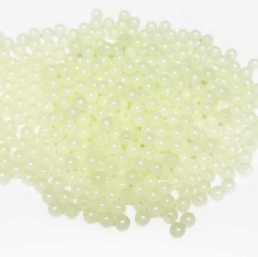 Green Glow in The Dark 8mm Round Plastic Beads 200pc