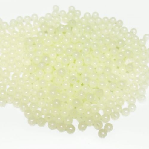 Green Glow in The Dark 6mm Round Plastic Beads