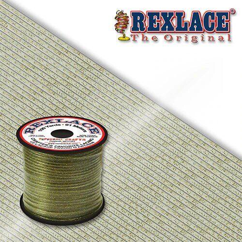 Gold Sparkle Rexlace Vinyl Lacing 100yds