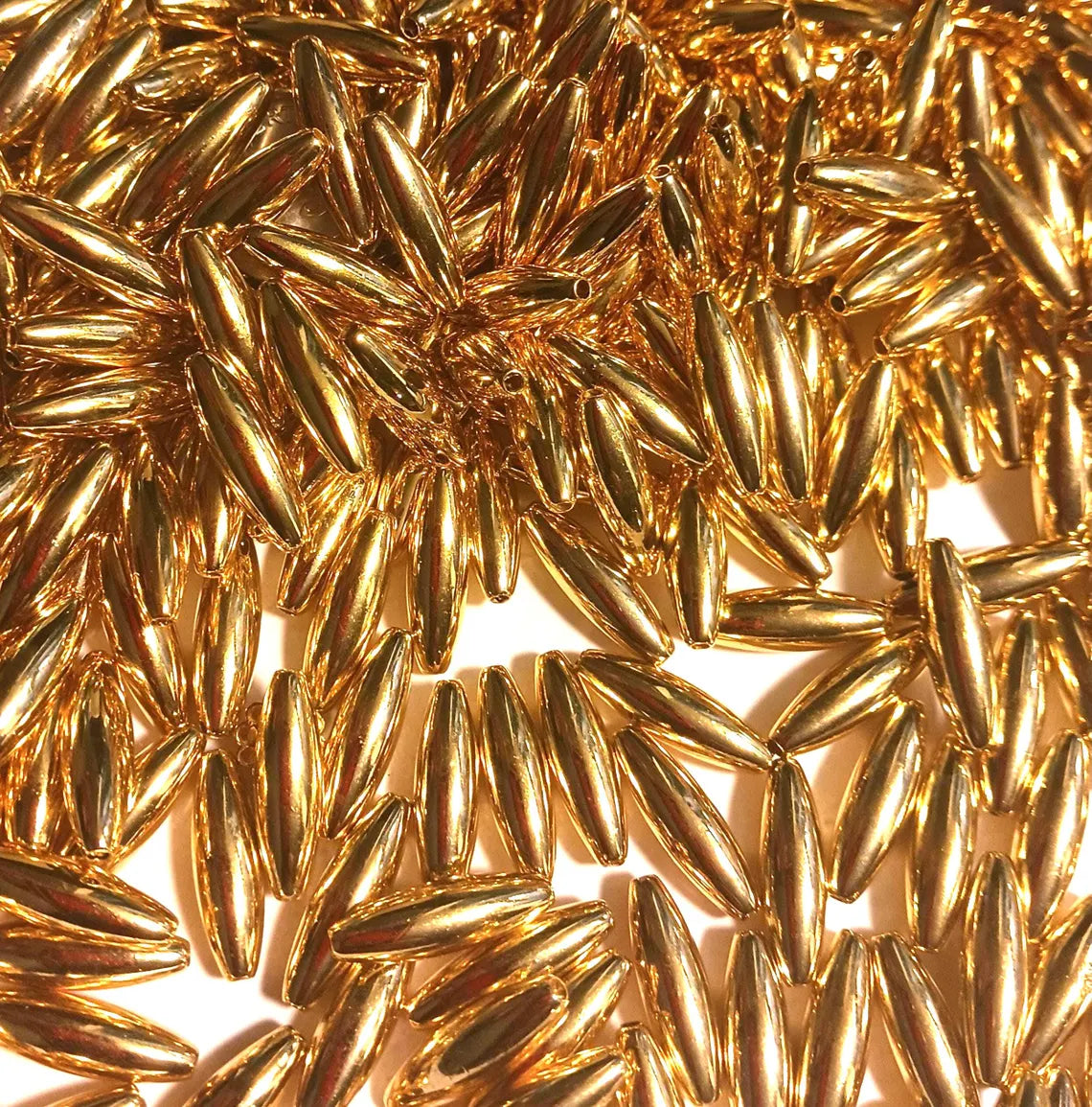 
                  
                    Gold Spaghetti Craft Beads 19mm Plastic Tube Beads 200pc
                  
                