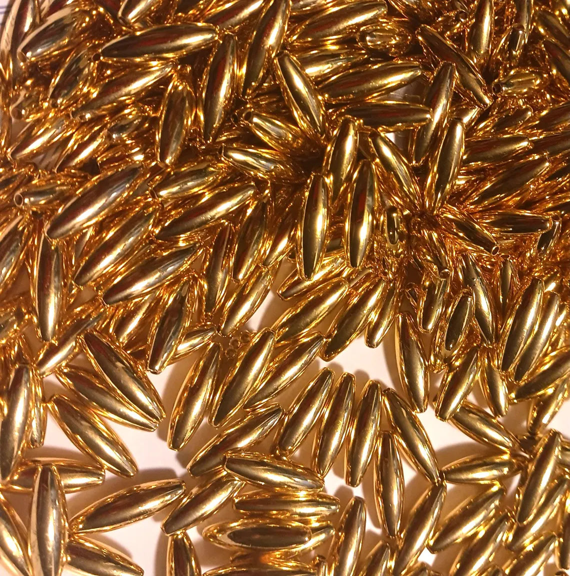 
                  
                    Gold Spaghetti Craft Beads 19mm Plastic Tube Beads 200pc
                  
                
